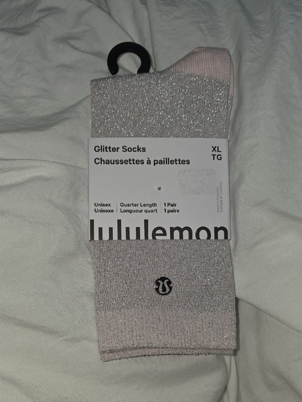 lululemon athletica Glitter Socks Size XL in Blissful Pink